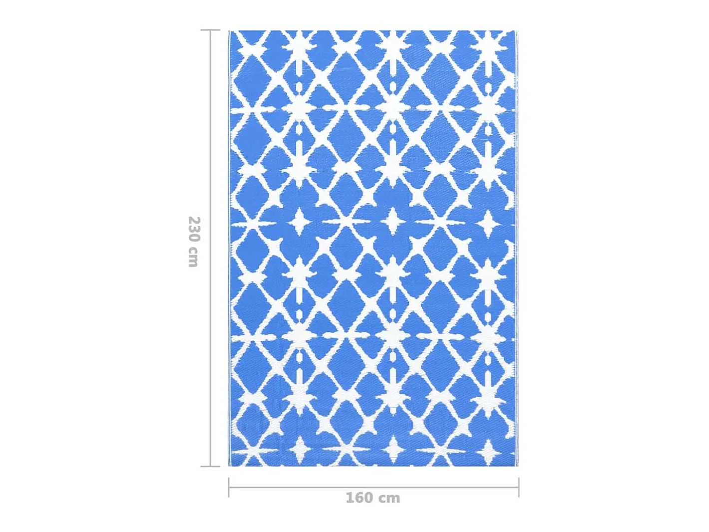 Outlet Garden Furniture Seran Alfombra exterior ARAKIL y blanco 160x230 cm PP Azul
