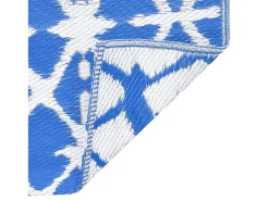 Outlet Garden Furniture Seran Alfombra exterior ARAKIL y blanco 160x230 cm PP Azul