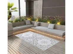 Online Garden Furniture Seran Alfombra exterior ARAKIL PP claro 160x230 cm Gris