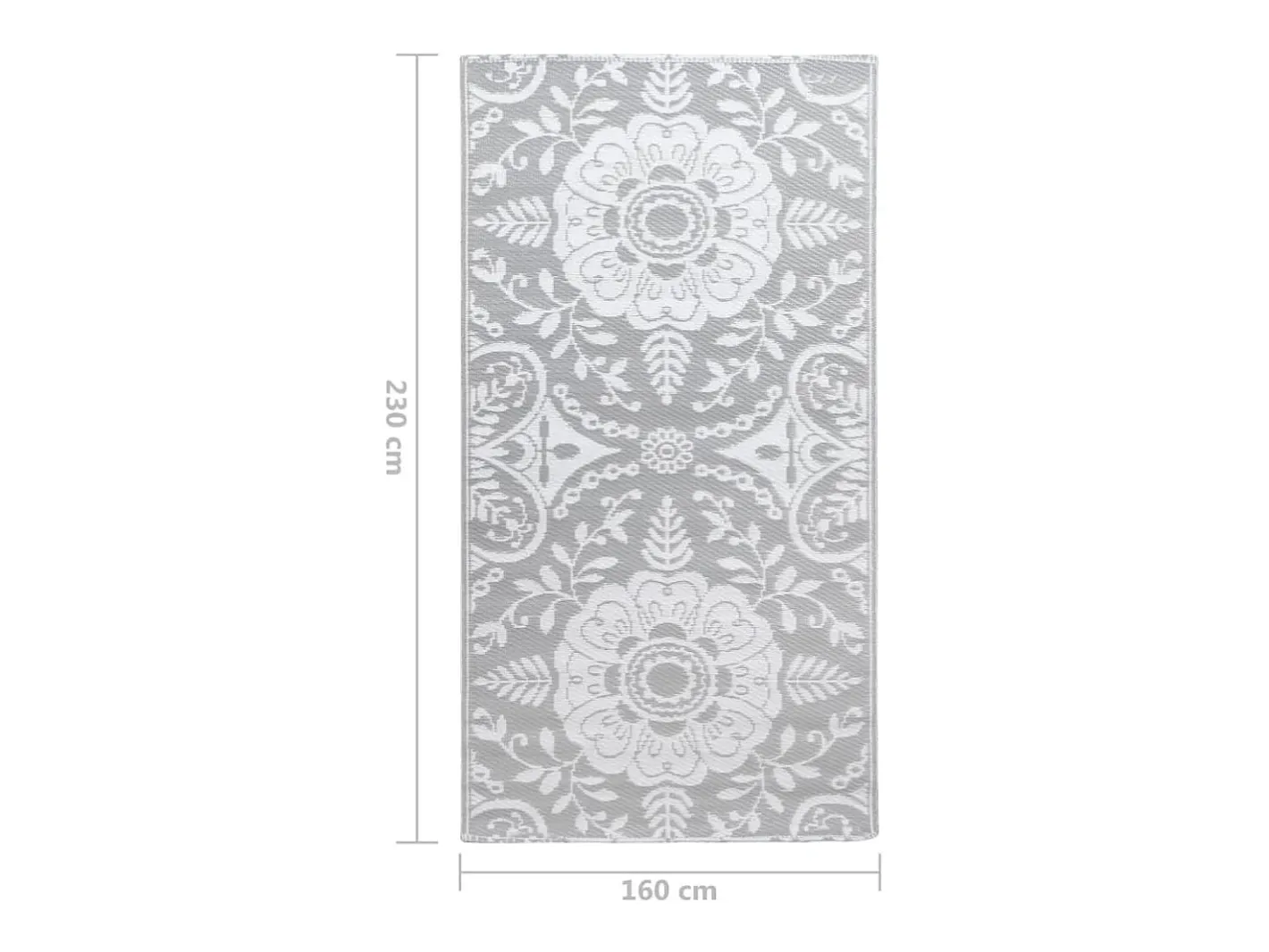 Online Garden Furniture Seran Alfombra exterior ARAKIL PP claro 160x230 cm Gris