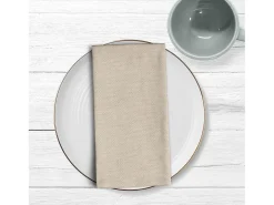 Online Ripshop Servilletas algodón-lino pack de 2 unidades Culla Lino Liso 45x45 cm(2ud.) Beige