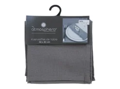 Discount Atmosphera Servilletas Gris ( 40 x 40 cm) Gris claro