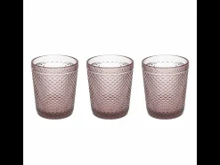 Best Set 3 Vasos Cyclamen 300 cc Diamante Cyclamen en cristal rosa