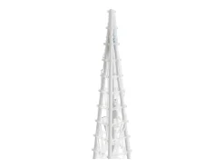 vidaxl Iluminación Exterior-Set cono luz LED decorativo acrílico frío 30/45/60cm Blanco