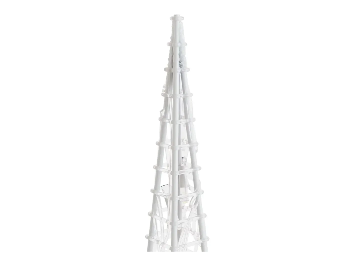 vidaxl Iluminación Exterior-Set cono luz LED decorativo acrílico frío 30/45/60cm Blanco