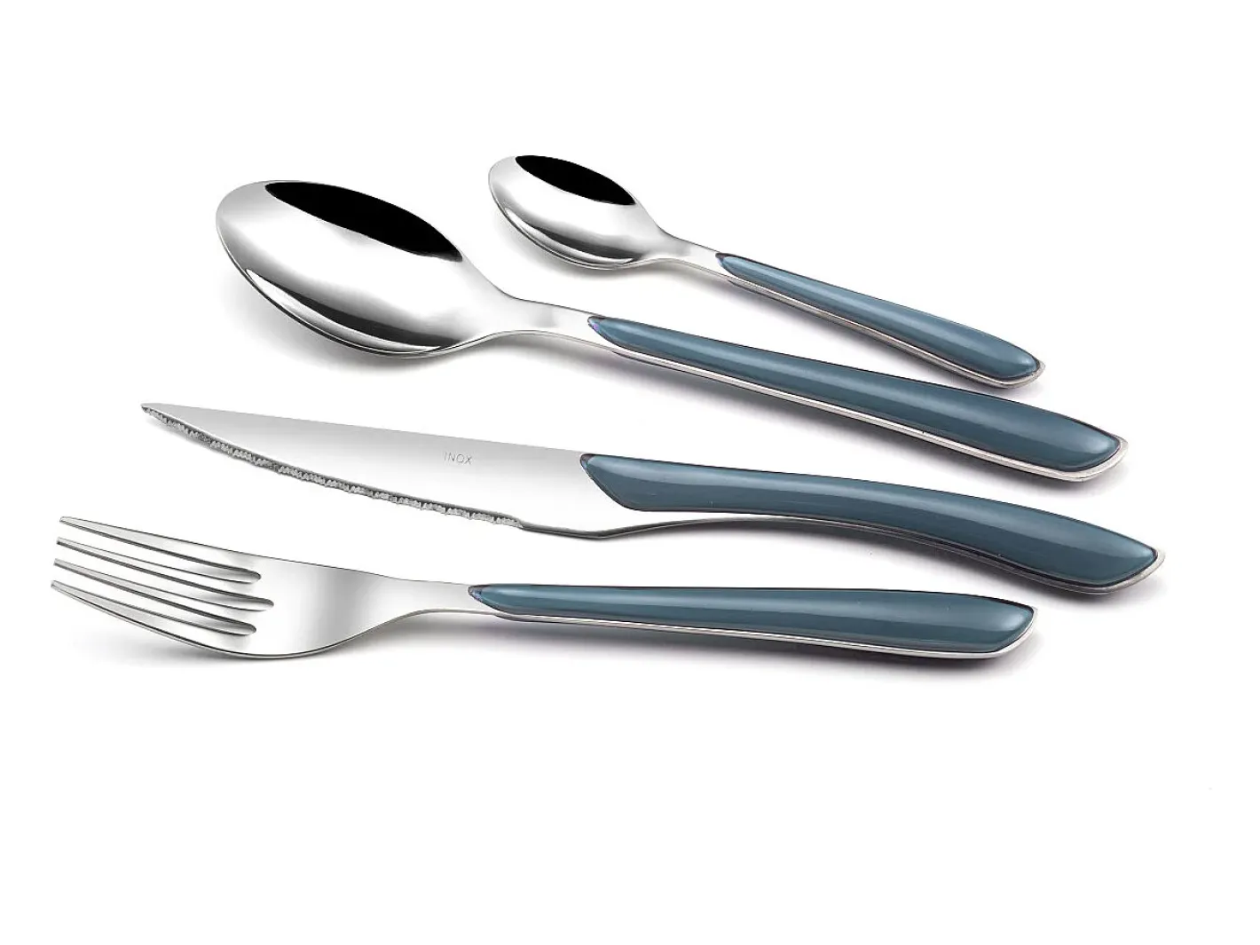Amefa Cubierto-Set de 24 cubiertos Eclat acero inoxidable Azul