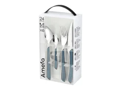 Amefa Cubierto-Set de 24 cubiertos Eclat acero inoxidable Azul