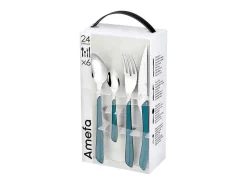 Amefa Cubierto-Set de 24 cubiertos Eclat acero inoxidable Azul