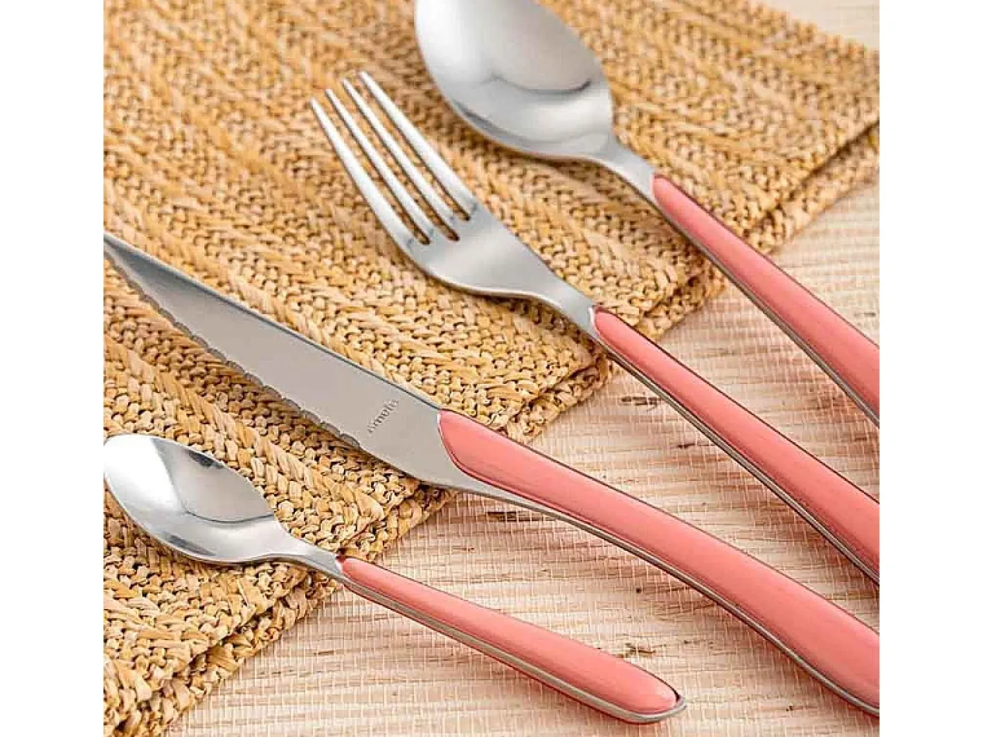 Clearance Amefa Set de 24 cubiertos Eclat acero inoxidable Rosa