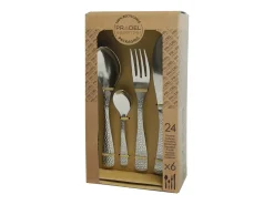 Set de 24 cubiertos Tam Tam Amefa mango grabado inox Plateado Hot