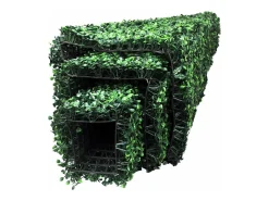 Set de 3 de Boj pirámides artificiales poda artística ES342177 Verde Discount