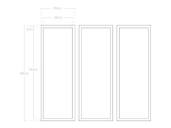 New DECOWOOD Set de 3 Espejo de pared - NOG - Marru00f3n