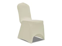 Hot Set de 6 Fundas ajustadas para sillas, color ES565743 Crema