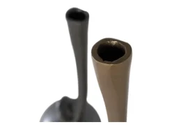 Discount Décoration d'Autrefois Set de 2 jarrones en aluminio Gris