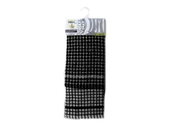 Soleil d'ocre Set de 2 paños de cocina cuadrados de ESPONJA negra Negro Outlet