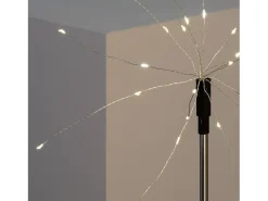 Ledkia Guirnalda Luminosa-Set de 3 Pinchos LED Exterior Solar Diente de Leon 3000K Blanco Cálido Negro