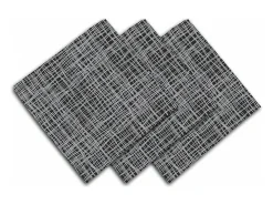 New Soleil d'ocre Set de 3 servilletas 45x45 cm GALAXY , de Negro