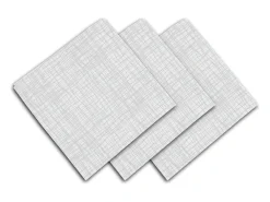 Soleil d'ocre Mantelería-Set de 3 servilletas 45x45 cm GALAXY , de Blanco