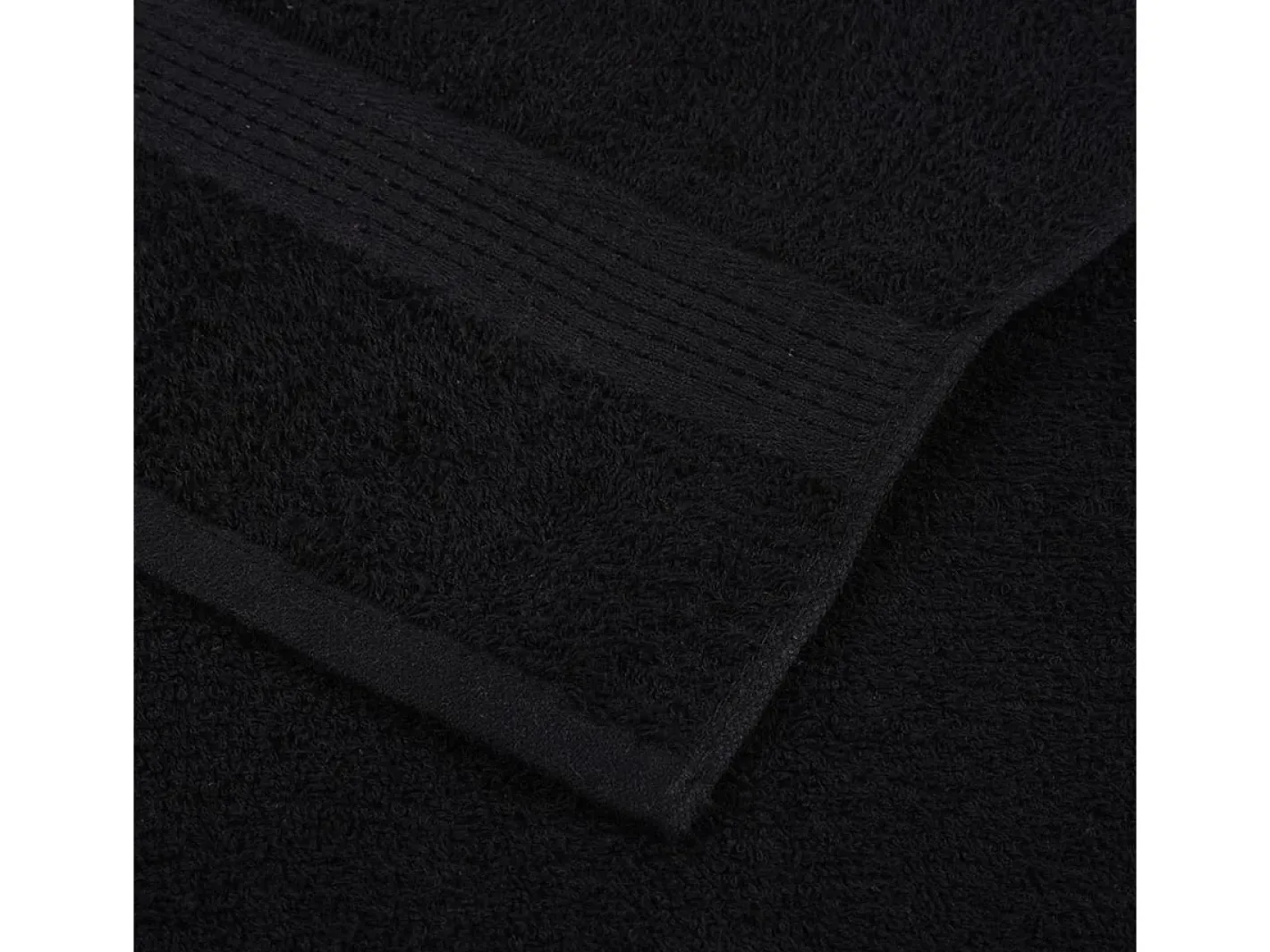 vidaxl Ropa De Cama|Textil De Baño-Set de 12 toallas Ariel 360 gramos algodón Negro