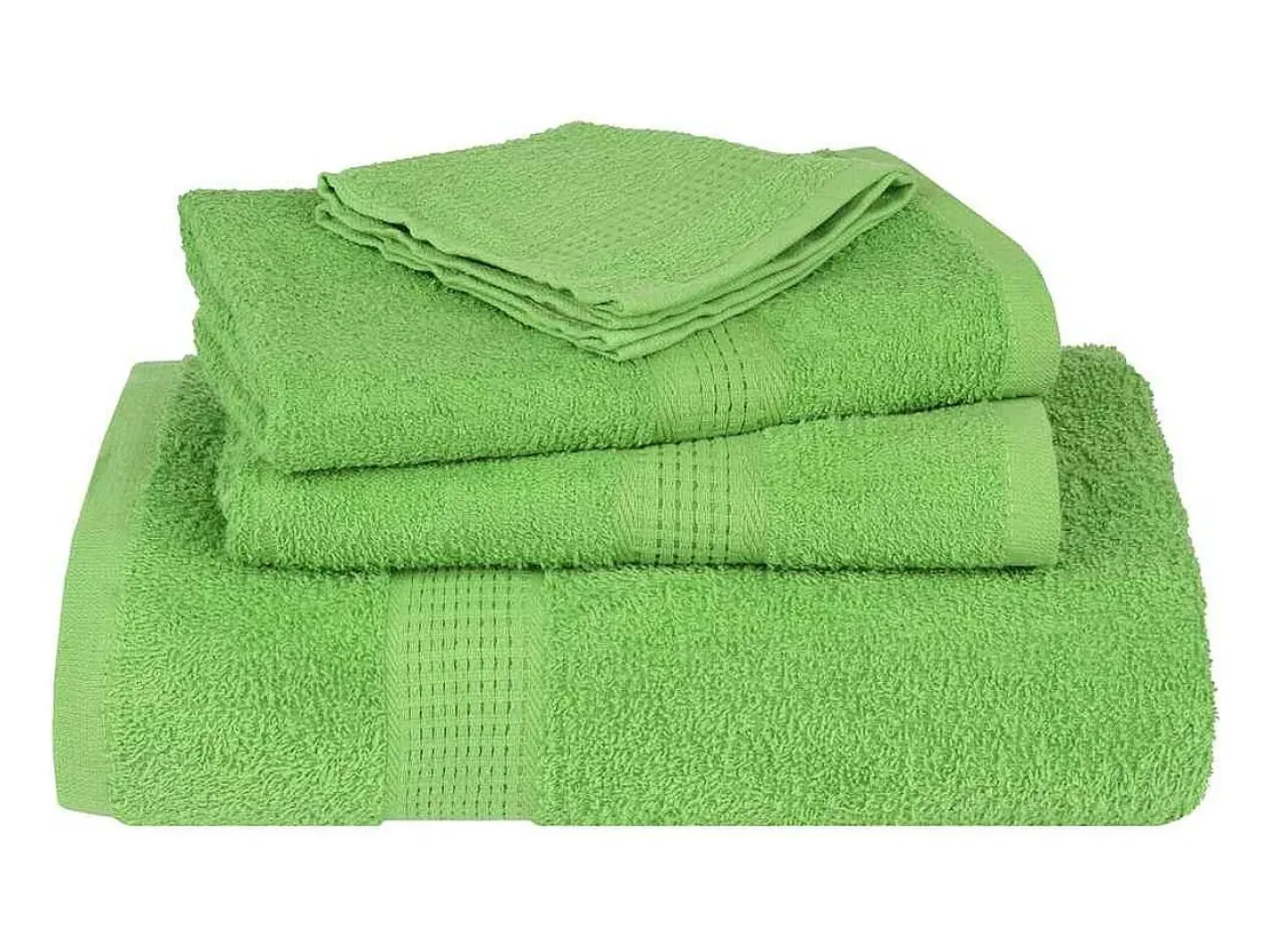 vidaxl Set de 12 toallas Ariel 360 gramos algodón Verde Hot