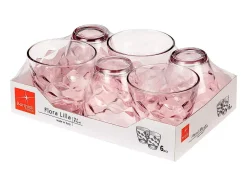 Outlet Bormioli Rocco Set de 6 vasos Flora 26cl lila Violeta