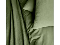 Sweeek Ropa De Cama-Set de cama de gasa de algodón Caqui
