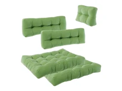 Clearance Vicco Set de cojines para paletas 120x80x15 flocken Verde