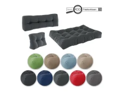 Vicco Ropa De Casa-Set de cojines para paletas antracita 120x15x80 flocken Gris antracita