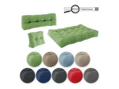 Clearance Vicco Set de cojines para paletas 120x15x80 flocken Verde