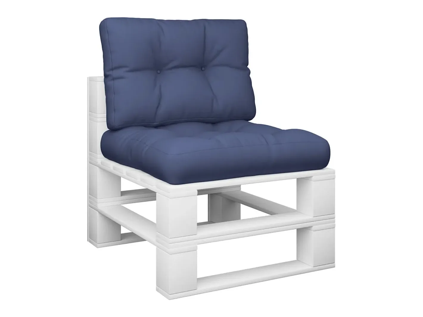 Clicnbuy Ropa De Casa-Set de cojines para sofá de palets tela marino 60x40x12 cm Azul