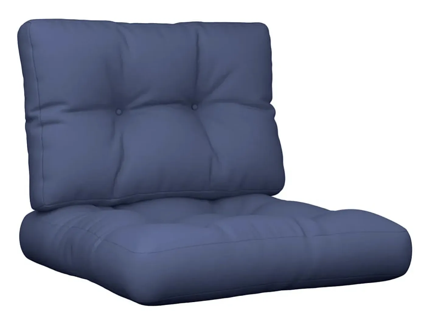 Clicnbuy Ropa De Casa-Set de cojines para sofá de palets tela marino 60x40x12 cm Azul