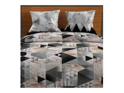 Clearance Soleil d'ocre Set de fundas nórdicas 240X220 cm ANTRACITA NÓRDICA, 100% algodón Gris antracita