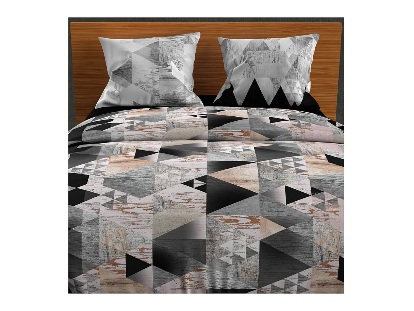 Clearance Soleil d'ocre Set de fundas nórdicas 240X220 cm ANTRACITA NÓRDICA, 100% algodón Gris antracita