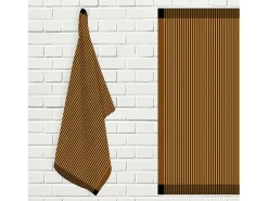 Soleil d'ocre Mantelería-Set de paños de cocina de algodón KENT y negro, por Amarillo