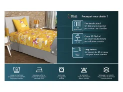 Clearance Soleil d'ocre Set de sábanas 180x290 cm piratas, 100% algodón 57 hilos/cm2 Verde