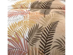 Soleil d'ocre Ropa De Cama-Set funda edredón de algodón 57 hilos 140x200 cm JUNGLE white Blanco