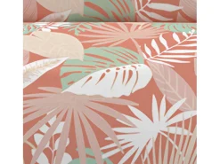 Soleil d'ocre Ropa De Cama-Set funda nórdica de algodón 57 hilos 240x220 cm TANZANIA coral Naranja