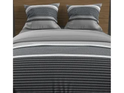 Soleil d'ocre Set funda nórdica de algodón 57 hilos 240x220 cm THALES Gris Sale