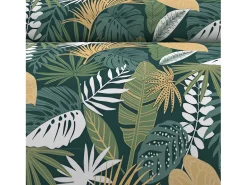 Outlet Soleil d'ocre Set funda nórdica de algodón 57 hilos 260x240 cm TANZANIA Verde