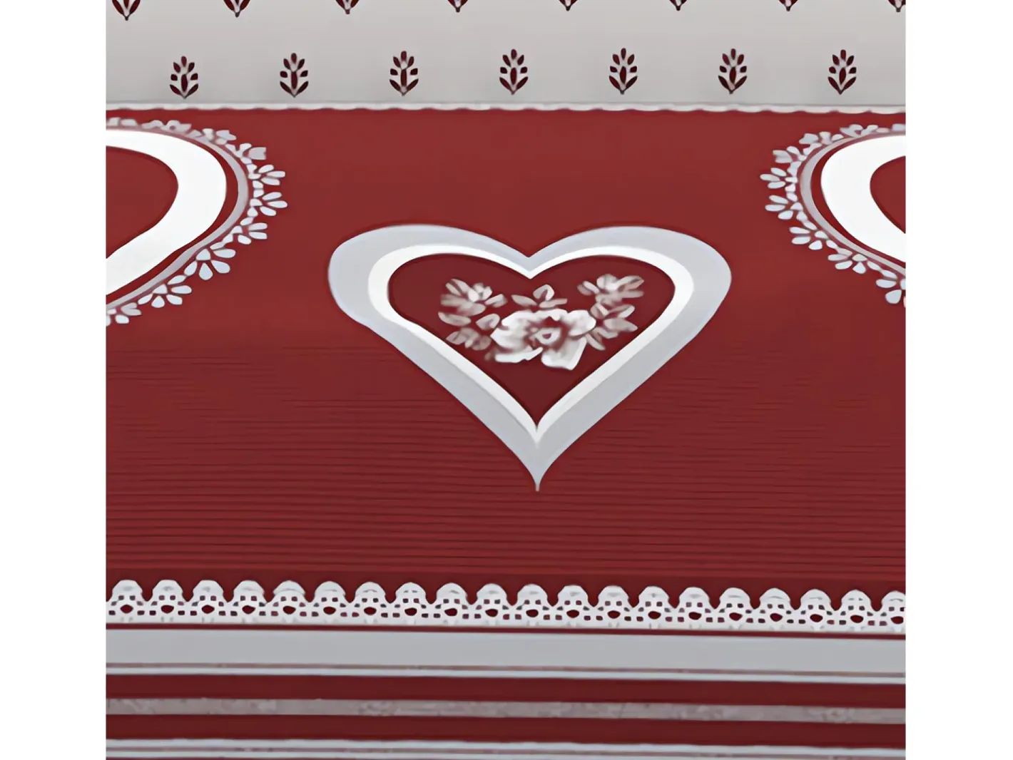 Soleil d'ocre Ropa De Cama-Set funda nórdica de algodón 57 hilos 240x220 cm PASSION red Rojo
