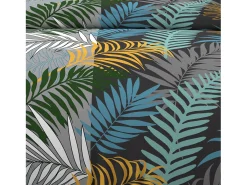 Best Soleil d'ocre Set funda nórdica de algodón 57 hilos 240x220 cm JUNGLE blue Gris