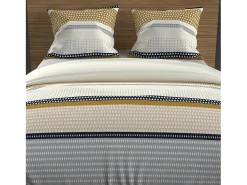 Soleil d'ocre Ropa De Cama-Set funda nórdica de algodón 57 hilos 240x220 cm THALES mostaza Amarillo