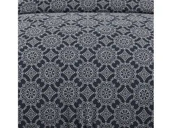 Soleil d'ocre Set funda nórdica de algodón 57 hilos 140x200 cm ESMERALDA marine Azul