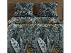 Soleil d'ocre Ropa De Cama-Set funda nórdica de algodón 57 hilos 260x240 cm TROPIC blue Azul
