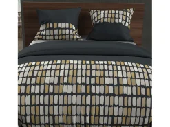 New Soleil d'ocre Set funda nórdica de algodón 57 hilos 260x240 cm FABIO gris Gris antracita