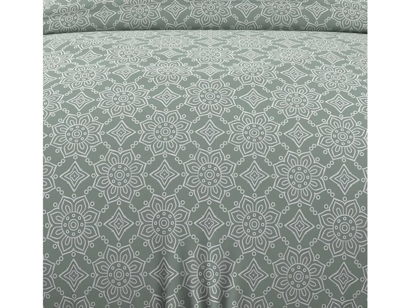 Soleil d'ocre Ropa De Cama-Set funda nórdica de algodón 57 hilos 140x200 cm ESMERALDA green de Ocre Sun Verde