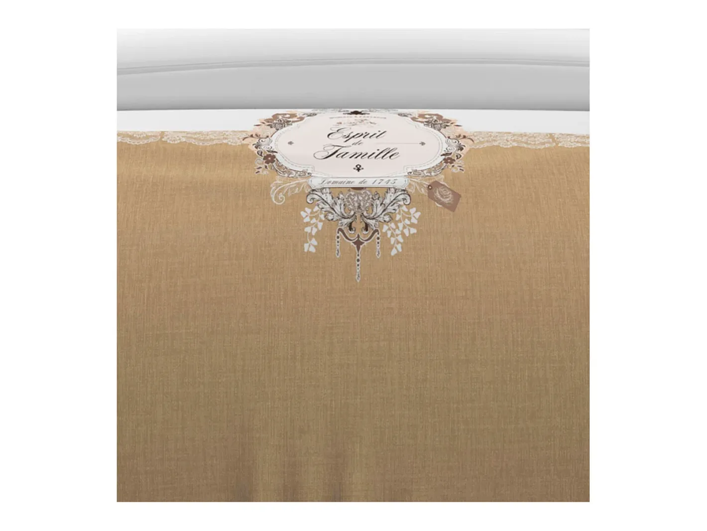 Soleil d'ocre Set funda nórdica 260x240 cm algodón 57 Hilos FAMILY SPIRIT taupe Topo