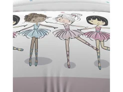 Soleil d'ocre Ropa De Cama-Set funda nórdica 140x200 cm DANCERS , 100% algodón 57 hilos/cm2 Rosa