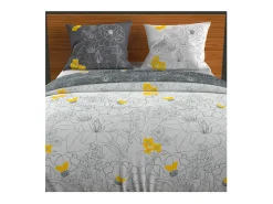 Outlet Soleil d'ocre Set Funda nórdica 240X220 cm LISA 57 hilos/cm2 Blanco