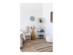 Sale Les Tendances Set van 3 ARESE opbergmanden – Grijs katoen en metaal Gris